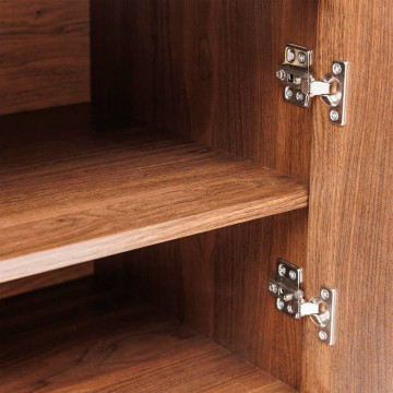 Meuble TV 4 portes effet noyer Wany Atmosphera - Le Dépôt Bailleul