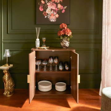 Buffet 2 portes effet noyer Wany Atmosphera - Le Dépôt Bailleul