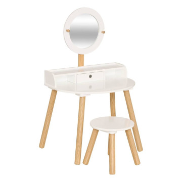 Coiffeuse enfant Bella 89 cm avec tabouret Atmosphera - Le Dépôt Bailleul