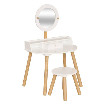 Coiffeuse enfant Bella 89 cm avec tabouret Atmosphera - Le Dépôt Bailleul