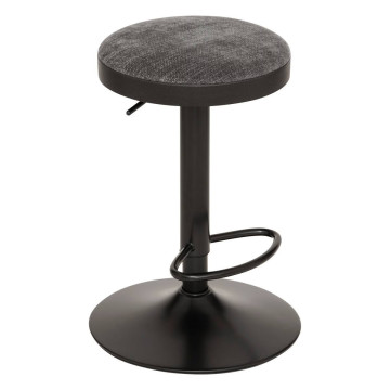 Tabouret de bar Ilsa ajustable noir et gris Atmosphera - Le Dépôt Bailleul