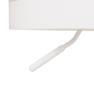 Tabouret de bar Ilsa ajustable blanc et ocre Atmosphera - Le Dépôt Bailleul