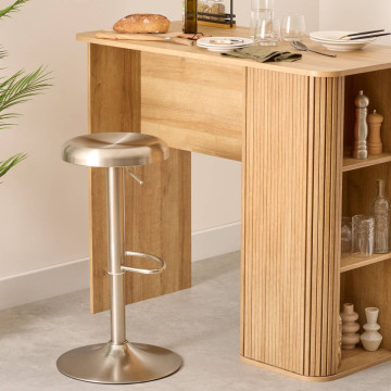 Tabouret de bar Ilsa ajustable chromé Atmosphera - Le Dépôt Bailleul