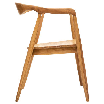 Fauteuil à dîner Miyako teck naturel Atmosphera - Le Dépôt Bailleul