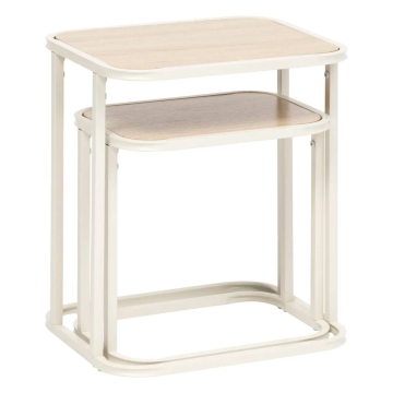 Lot de 2 tables gigognes Curvy beige 5five - Le Dépôt Bailleul