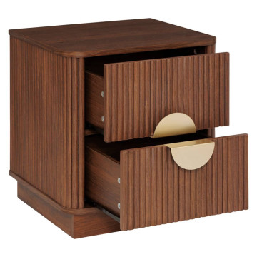 Chevet 2 tiroirs effet noyer Wany Atmosphera - Le Dépôt Bailleul