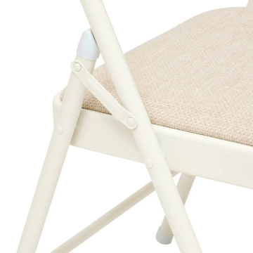 Chaise pliante Flexy + métal et tissu beige 5five - Le Dépôt Bailleul