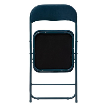Chaise pliante velours bleu 5five - Le Dépôt Bailleul