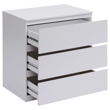 Commode 3 tiroirs 78 cm Dolo blanc 5five - Le Dépôt Bailleul