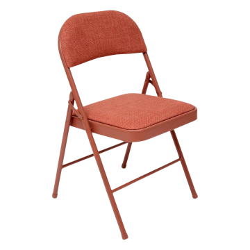 Chaise pliante Flexy + métal et tissu terracotta 5five - Le Dépôt Bailleul