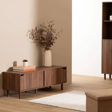 Meuble TV 2 portes coulissantes Slidy 5five - Le Dépôt Bailleul