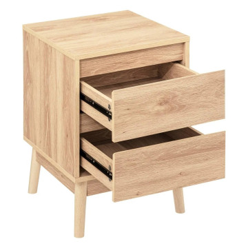 Table de chevet 2 tiroirs Abana 5five - Le Dépôt Bailleul