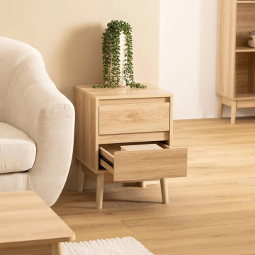 Table de chevet 2 tiroirs Abana 5five - Le Dépôt Bailleul