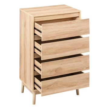Commode 4 tiroirs Abana naturel 5five - Le Dépôt Bailleul
