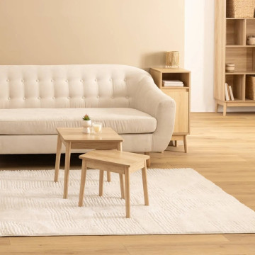 Lot de 2 tables gigognes naturel Abana 5five - Le Dépôt Bailleul