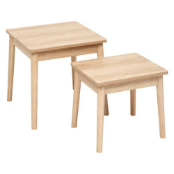 Lot de 2 tables gigognes naturel Abana 5five - Le Dépôt Bailleul