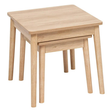 Lot de 2 tables gigognes naturel Abana 5five - Le Dépôt Bailleul