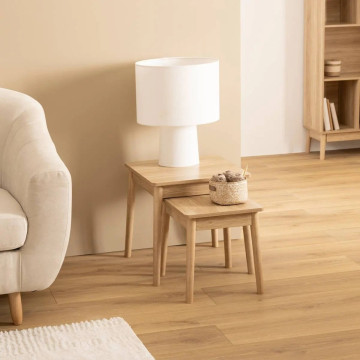 Lot de 2 tables gigognes naturel Abana 5five - Le Dépôt Bailleul