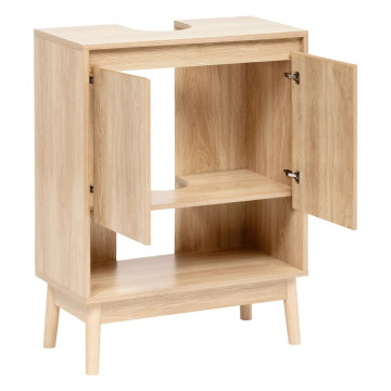 Meuble sous lavabo 2 portes Abana naturel 5five - Le Dépôt Bailleul