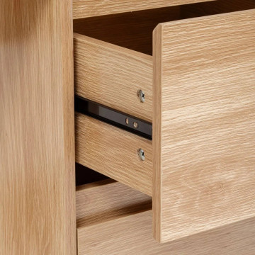 Bureau 2 tiroirs 120 cm Abana naturel 5five - Le Dépôt Bailleul