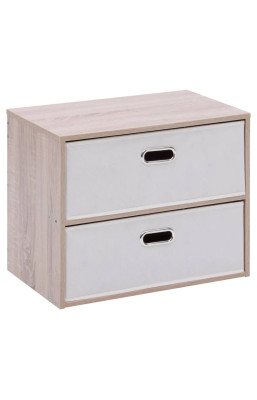 Chevet 2 tiroirs tissu...