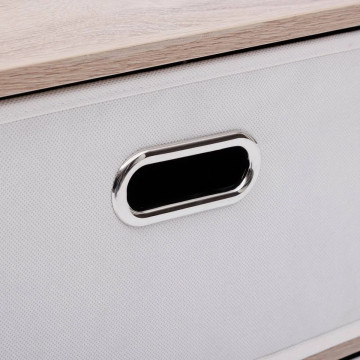 Chevet 2 tiroirs tissu beige Dress Up 5five - Le Dépôt Bailleul