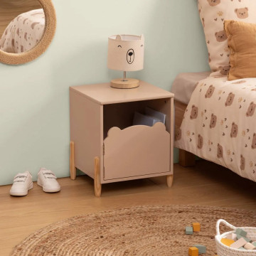 Table de chevet enfant H40 Ourson beige Atmosphera - Le Dépôt Bailleul