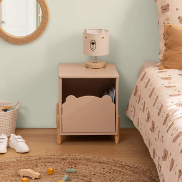 Table de chevet enfant H40 Ourson beige Atmosphera - Le Dépôt Bailleul
