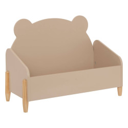Coffre à jouets Ourson 61 cm MDF beige Atmosphera - Le Dépôt Bailleul