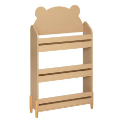 Bibliothèque enfant 3 niveaux Ourson MDF beige Atmosphera - Le Dépôt Bailleul