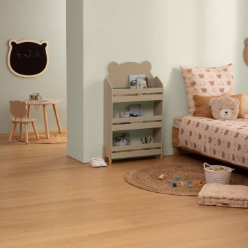 Bibliothèque enfant 3 niveaux Ourson MDF beige Atmosphera - Le Dépôt Bailleul