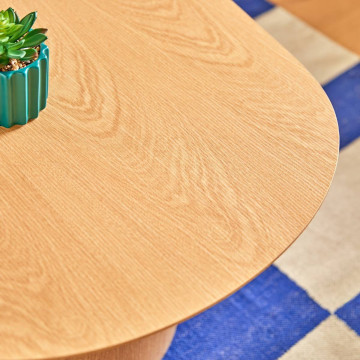 Table basse ovale Lee 100 cm MDF Atmosphera - Le Dépôt Bailleul