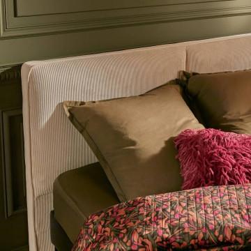 Tête de lit Wonta 163 x 101 cm velours beige Atmosphera - Le Dépôt Bailleul