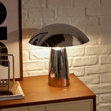 Lampe champignon Omia 34 cm chromé Atmosphera - Le Dépôt Bailleul