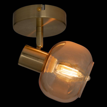 Applique 1 lampe Pilia métal doré et verre Atmosphera - Le Dépôt Bailleul
