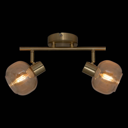 Applique 2 lampes Pilia métal doré et verre Atmosphera - Le Dépôt Bailleul