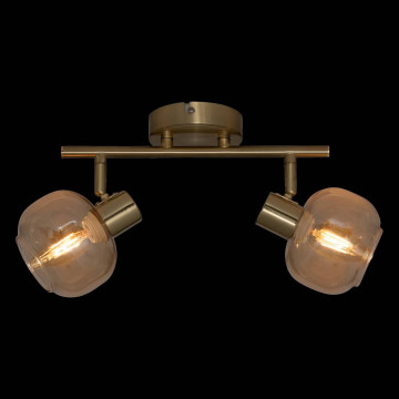 Applique 2 lampes Pilia métal doré et verre Atmosphera - Le Dépôt Bailleul