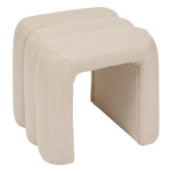 Pouf pont Sisco 43 cm tissu argile Atmosphera - Le Dépôt Bailleul