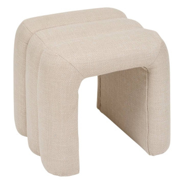 Pouf pont Sisco 43 cm tissu argile Atmosphera - Le Dépôt Bailleul