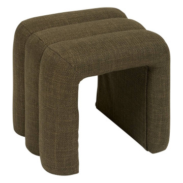 Pouf pont Sisco 43 cm tissu kaki Atmosphera - Le Dépôt Bailleul