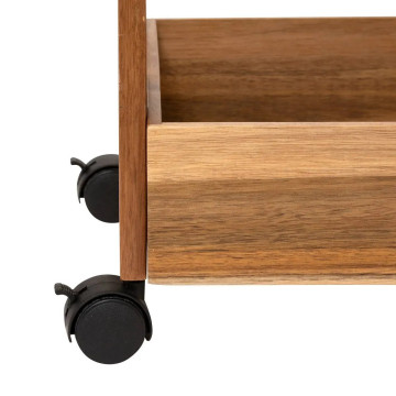 Desserte 3 niveaux sur roulettes acacia MDF 5five - Le Dépôt Bailleul