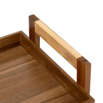 Desserte 3 niveaux sur roulettes acacia MDF 5five - Le Dépôt Bailleul