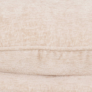 Pouf repose pied Stelan tissu chenille argile Atmosphera - Le Dépôt Bailleul