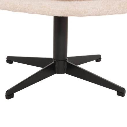 Pouf repose pied Stelan tissu chenille argile Atmosphera - Le Dépôt Bailleul