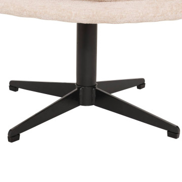 Pouf repose pied Stelan tissu chenille argile Atmosphera - Le Dépôt Bailleul