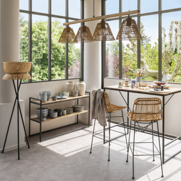 Table haute Edena 115 cm Atmosphera - Le dépôt Bailleul