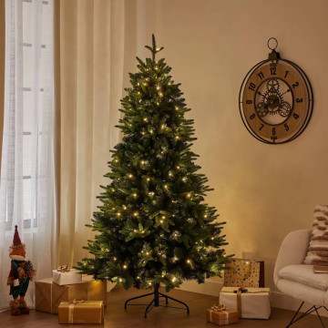 Sapin de Noël artificiel 210 cm lumineux Green Creek - Le Dépôt Bailleul