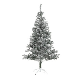 Sapin floqué blanc 180 cm design pied fourni - Le Dépôt Bailleul