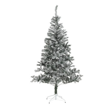 Sapin floqué blanc 180 cm design pied fourni - Le Dépôt Bailleul