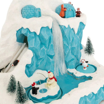 Village Noël lumineux Cascade sur la banquise musical et animé - Le Dépôt Bailleul